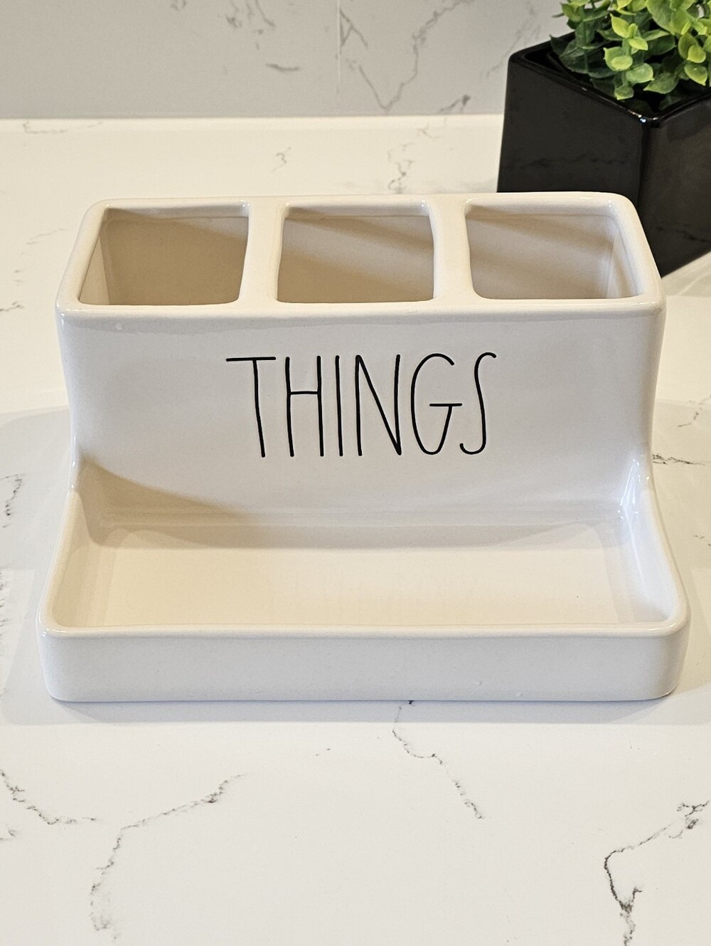 Rae Dunn Ceramic 'THINGS' Organizer